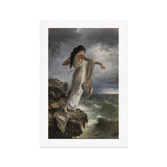 "Death of Sappho" by Miguel Carbonell Selva (1881) Art Print