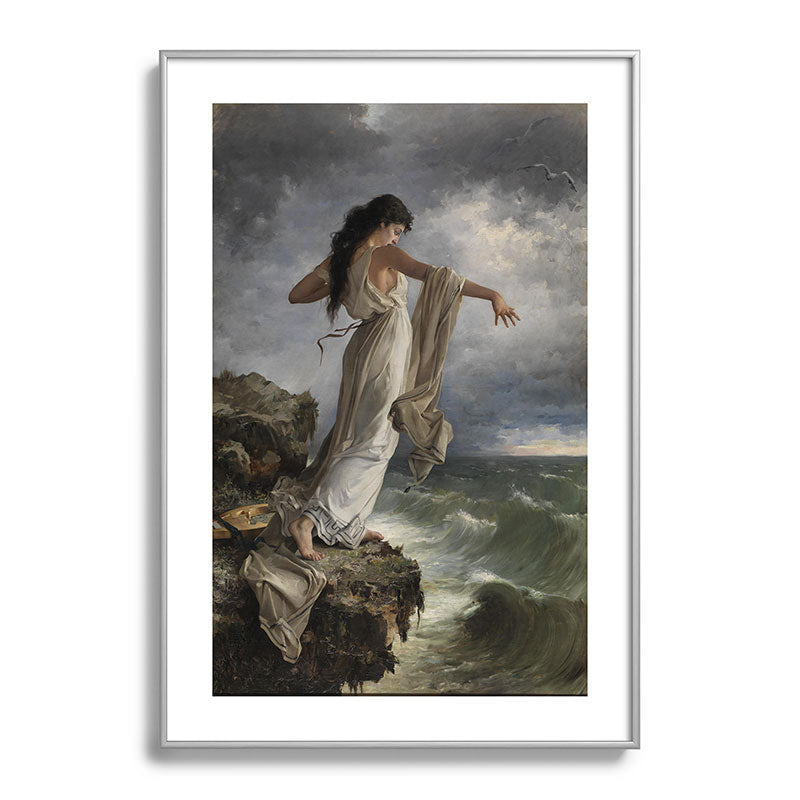 "Death of Sappho" by Miguel Carbonell Selva (1881) Framed Art Print