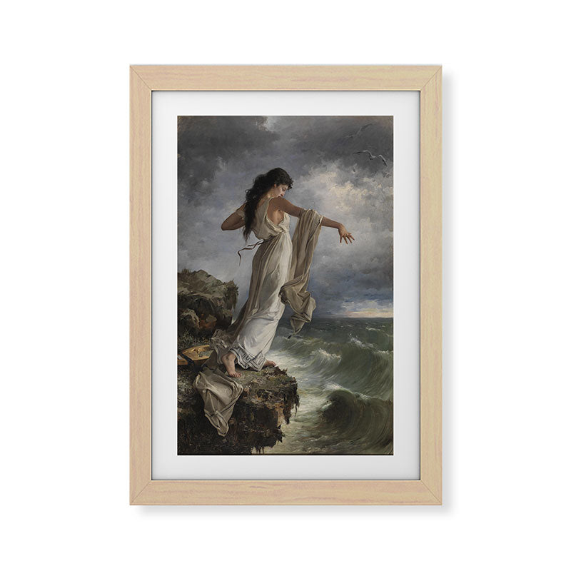 "Death of Sappho" by Miguel Carbonell Selva (1881) Framed Art Print