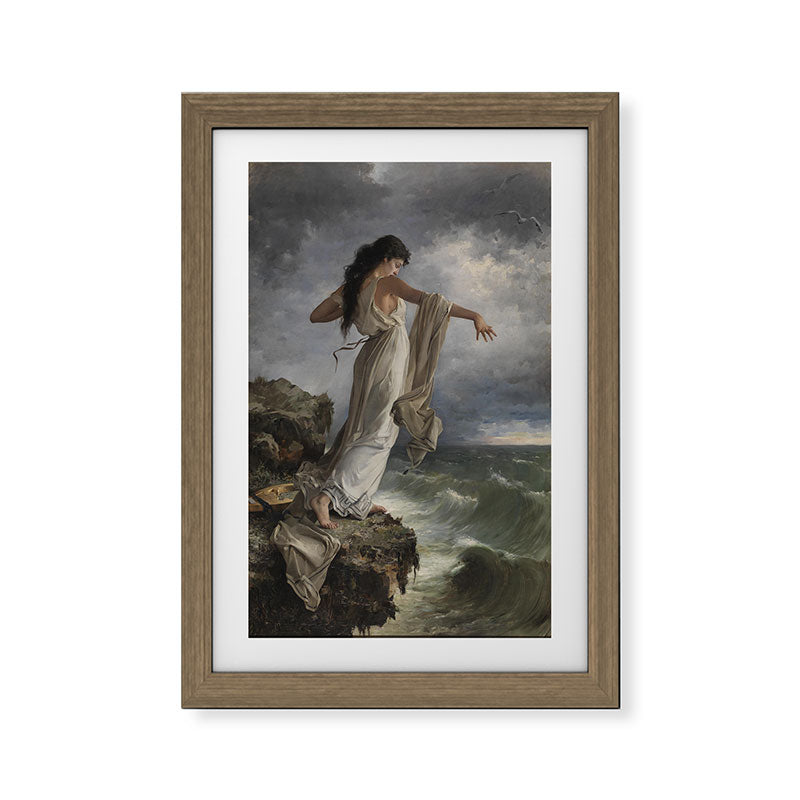 "Death of Sappho" by Miguel Carbonell Selva (1881) Framed Art Print