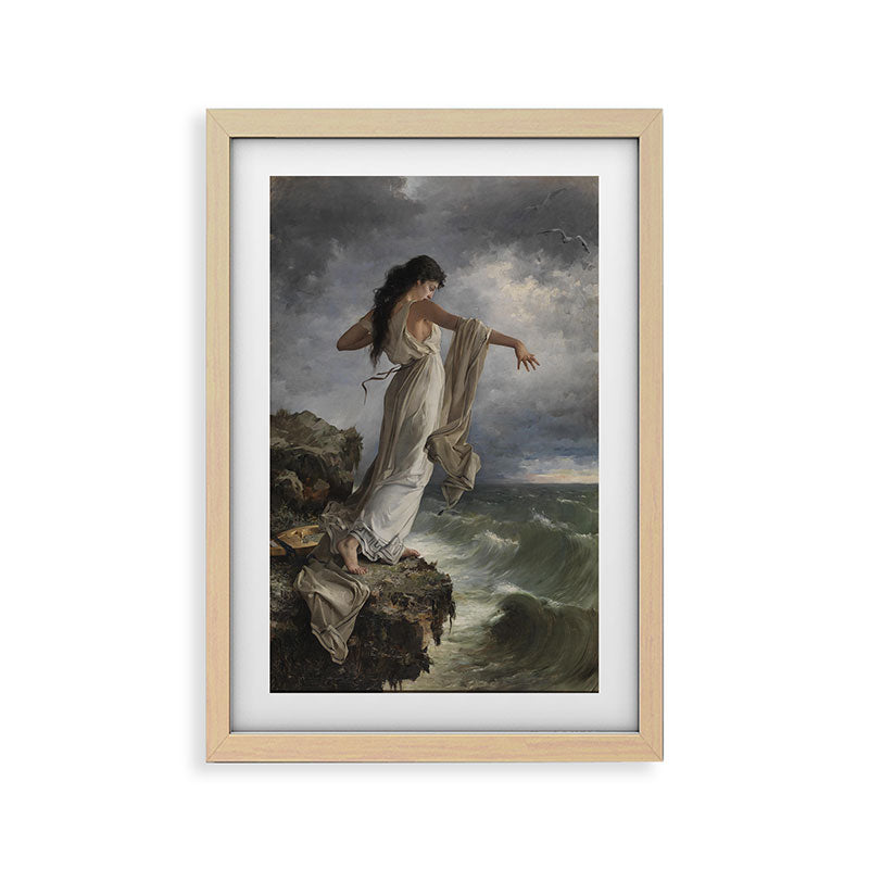 "Death of Sappho" by Miguel Carbonell Selva (1881) Framed Art Print