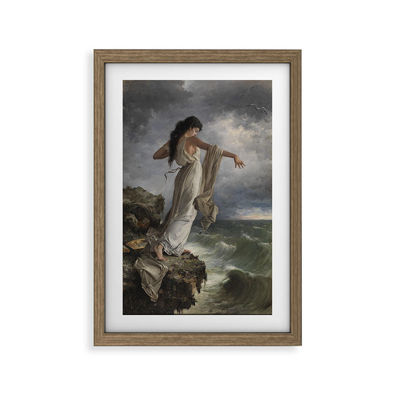 "Death of Sappho" by Miguel Carbonell Selva (1881) Framed Art Print
