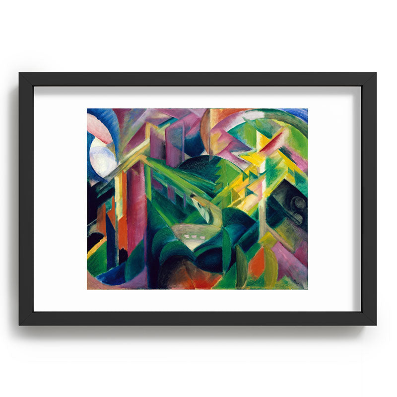 "Deer in a Monastery Garden" by Franz Marc, 1912 Framed Art Print