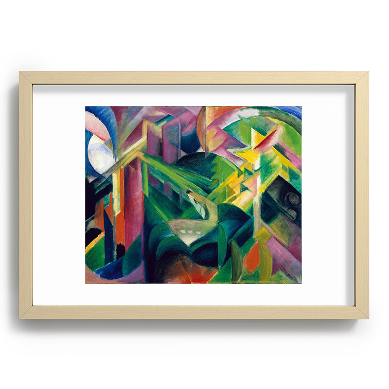 "Deer in a Monastery Garden" by Franz Marc, 1912 Framed Art Print