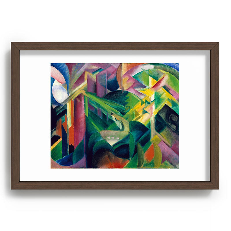 "Deer in a Monastery Garden" by Franz Marc, 1912 Framed Art Print