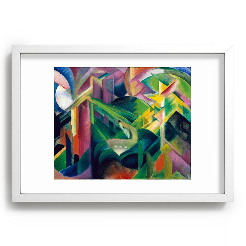 "Deer in a Monastery Garden" by Franz Marc, 1912 Framed Art Print