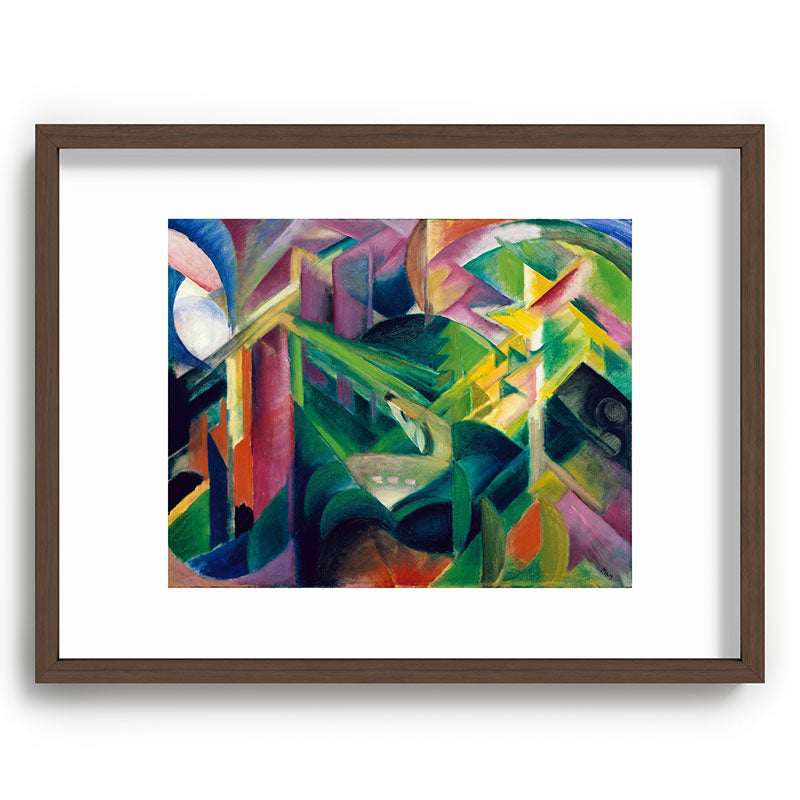 "Deer in a Monastery Garden" by Franz Marc, 1912 Framed Art Print