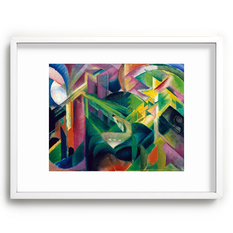 "Deer in a Monastery Garden" by Franz Marc, 1912 Framed Art Print
