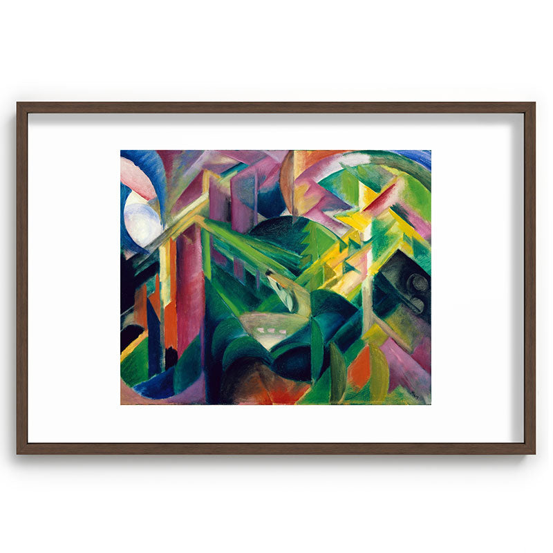 "Deer in a Monastery Garden" by Franz Marc, 1912 Framed Art Print