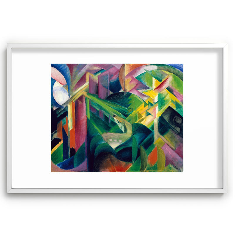 "Deer in a Monastery Garden" by Franz Marc, 1912 Framed Art Print