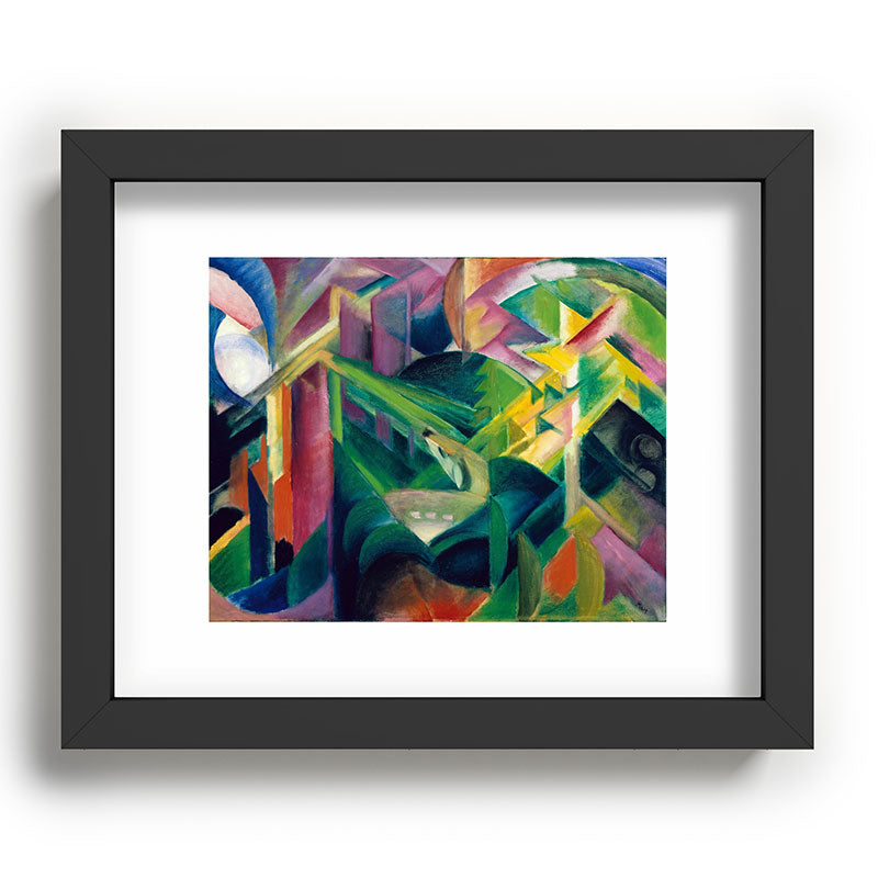 "Deer in a Monastery Garden" by Franz Marc, 1912 Framed Art Print