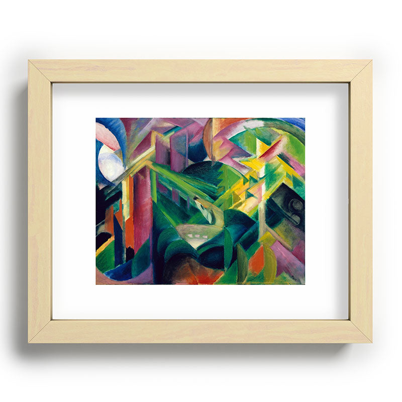 "Deer in a Monastery Garden" by Franz Marc, 1912 Framed Art Print