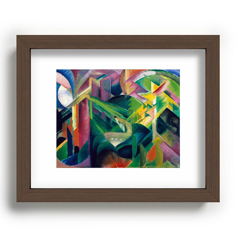 "Deer in a Monastery Garden" by Franz Marc, 1912 Framed Art Print