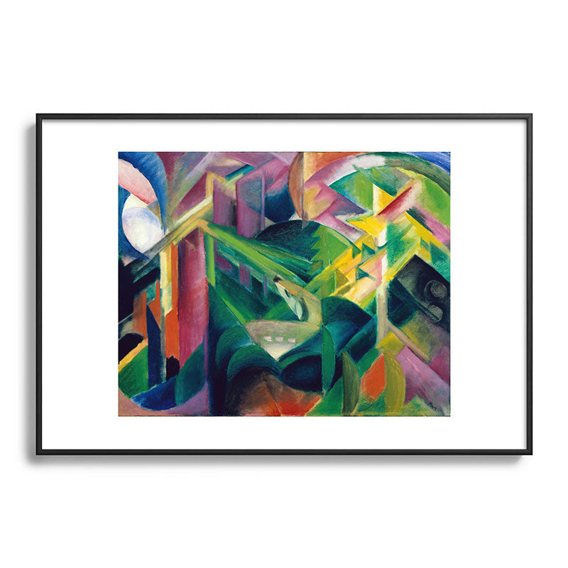 "Deer in a Monastery Garden" by Franz Marc, 1912 Framed Art Print