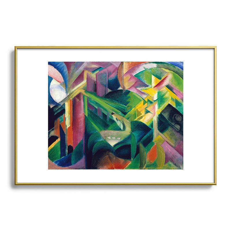"Deer in a Monastery Garden" by Franz Marc, 1912 Framed Art Print
