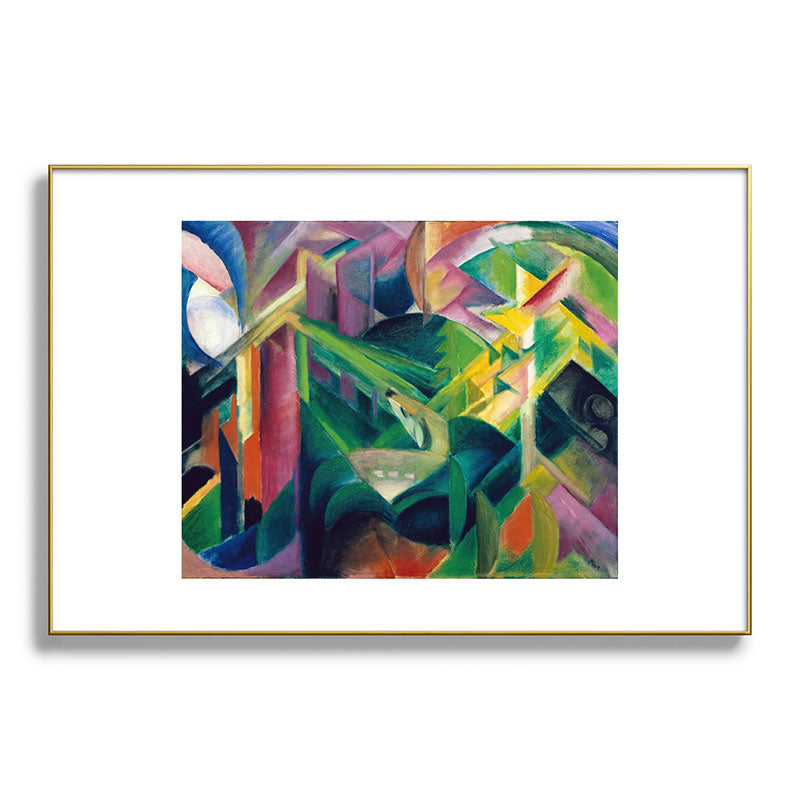 "Deer in a Monastery Garden" by Franz Marc, 1912 Framed Art Print