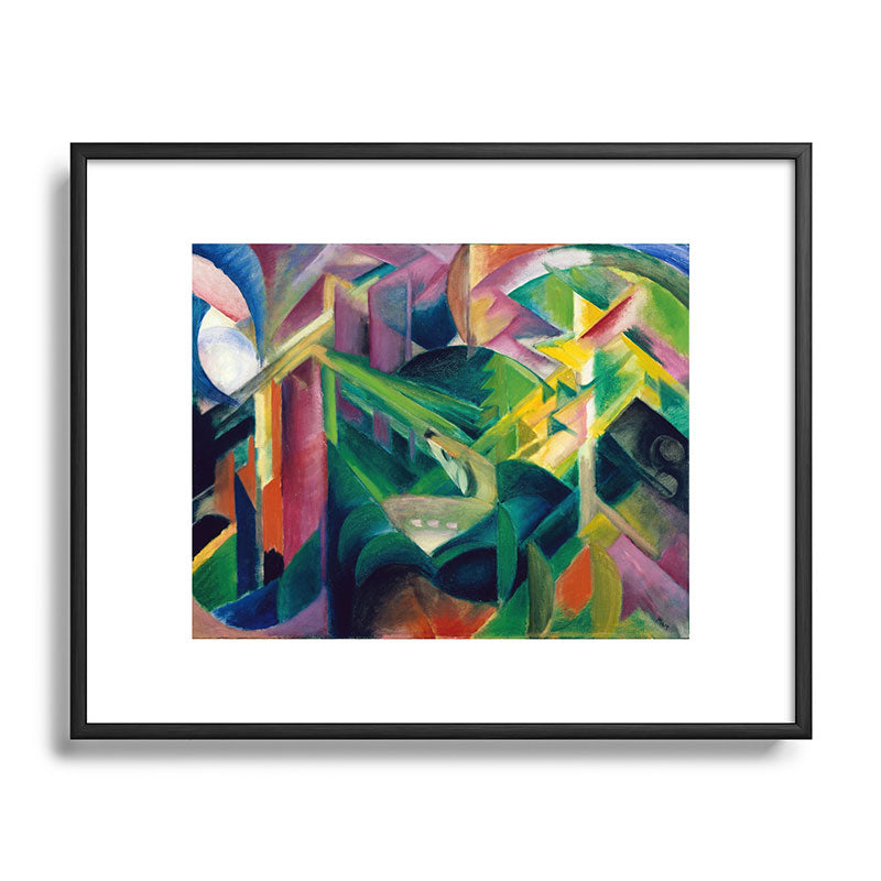 "Deer in a Monastery Garden" by Franz Marc, 1912 Framed Art Print