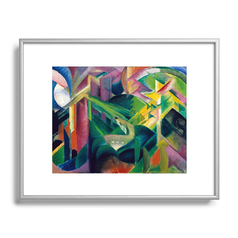 "Deer in a Monastery Garden" by Franz Marc, 1912 Framed Art Print