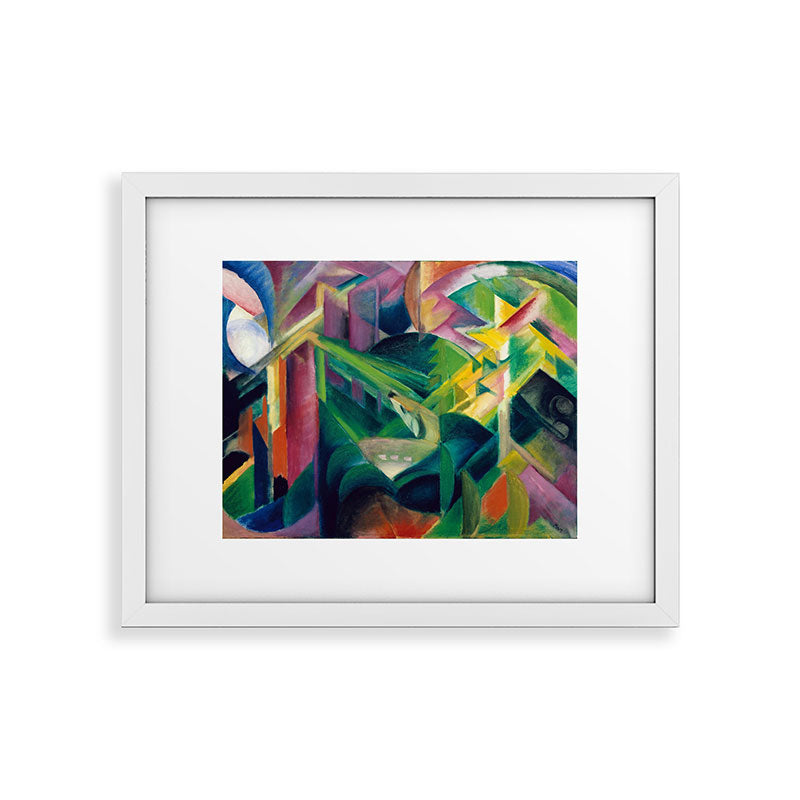 "Deer in a Monastery Garden" by Franz Marc, 1912 Framed Art Print