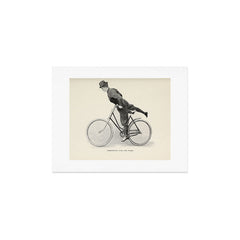 "Dismounting Over the Wheel" from "Bicycling for Ladies" by Maria E. Ward, 1896 Art Print