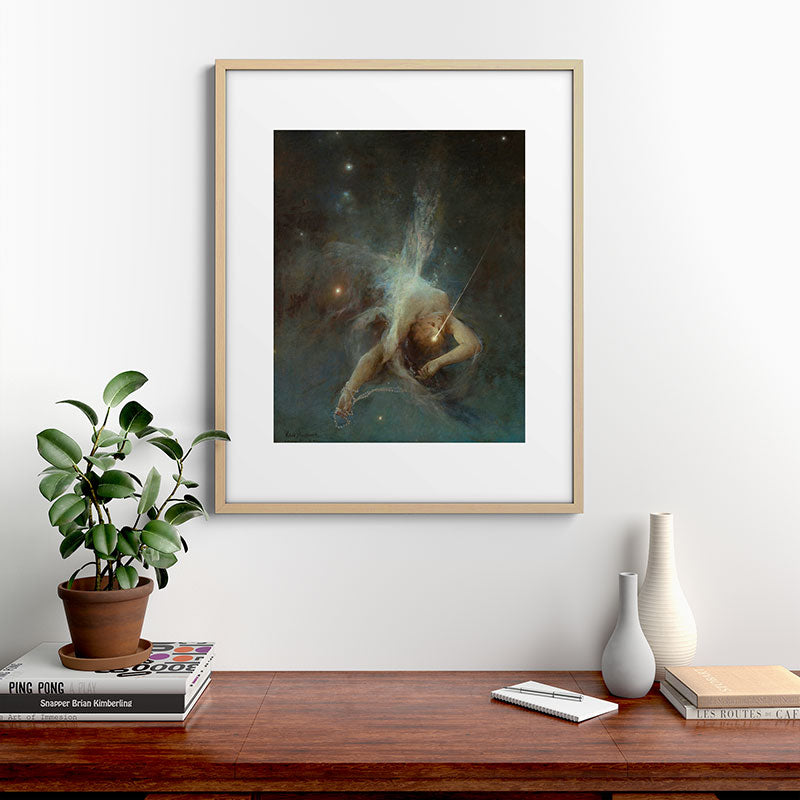 "Falling Star" by Witold Pruszkowski (1884) Framed Art Print