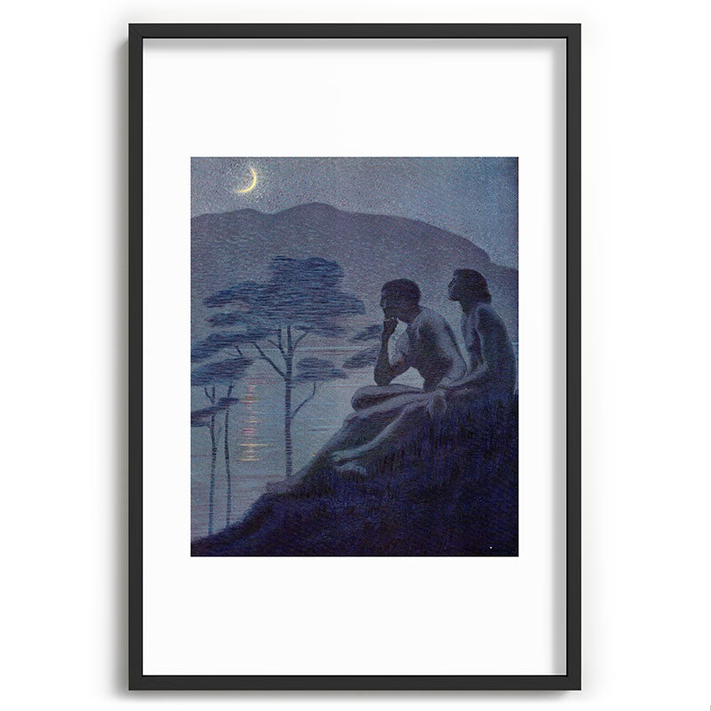 "Give me nights perfectly quiet... and I looking up at the stars" (Margaret C Cook, Leaves of Grass) Framed Art Print