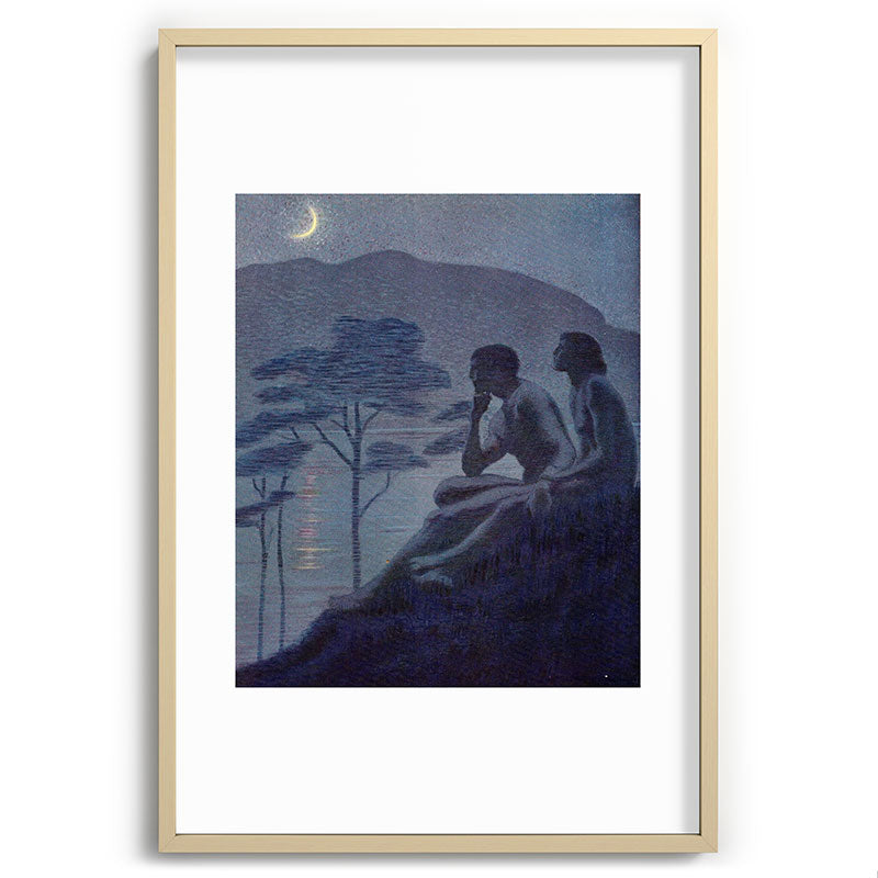 "Give me nights perfectly quiet... and I looking up at the stars" (Margaret C Cook, Leaves of Grass) Framed Art Print