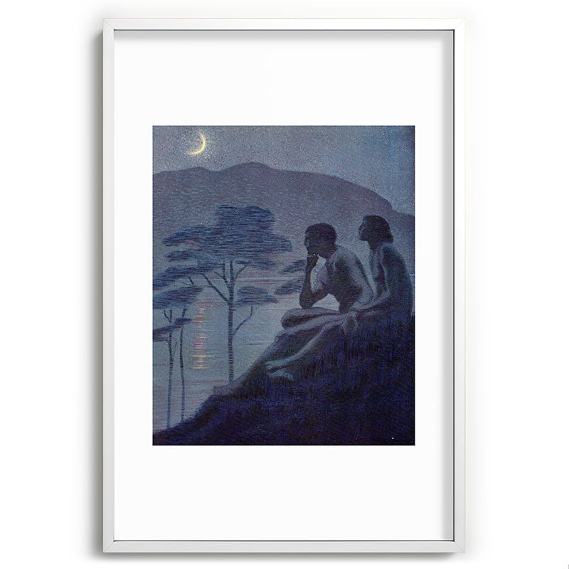 "Give me nights perfectly quiet... and I looking up at the stars" (Margaret C Cook, Leaves of Grass) Framed Art Print