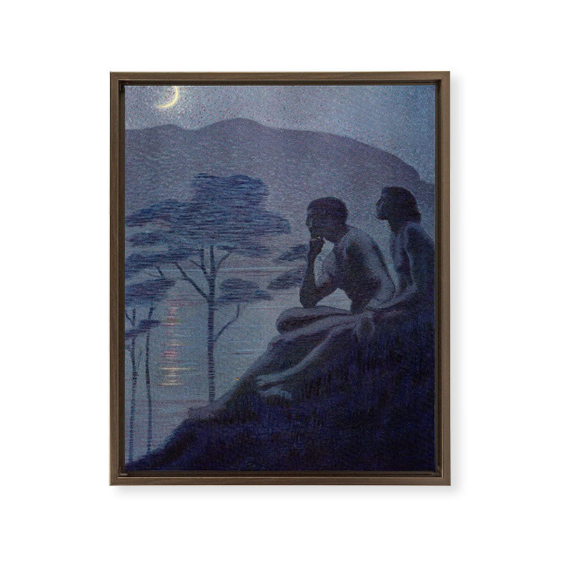 "Give me nights perfectly quiet... and I looking up at the stars" (Margaret C Cook, Leaves of Grass) Framed Canvas Print