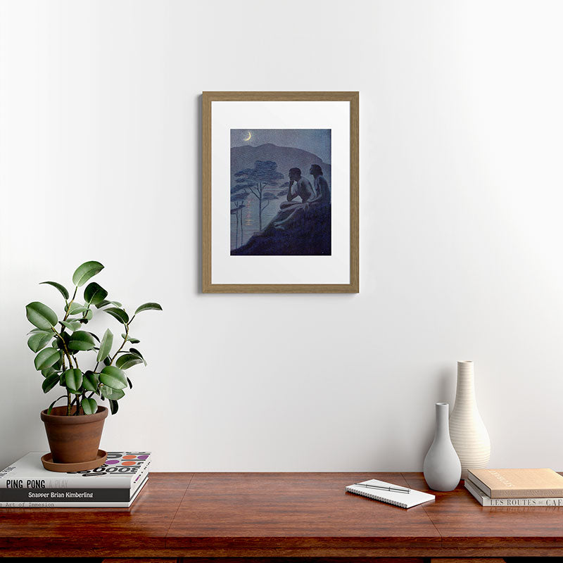"Give me nights perfectly quiet... and I looking up at the stars" (Margaret C Cook, Leaves of Grass) Framed Art Print