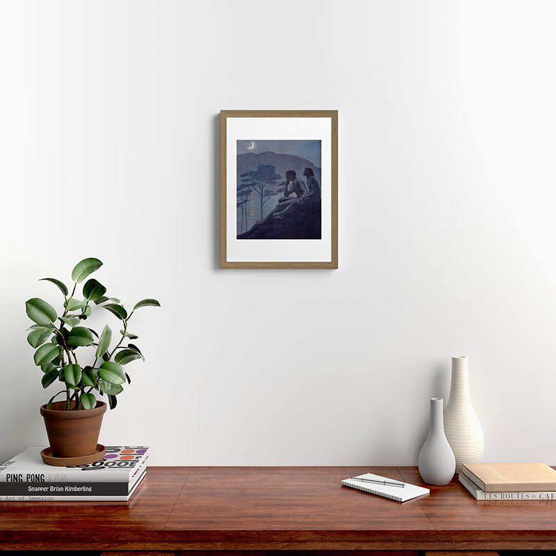 "Give me nights perfectly quiet... and I looking up at the stars" (Margaret C Cook, Leaves of Grass) Framed Art Print