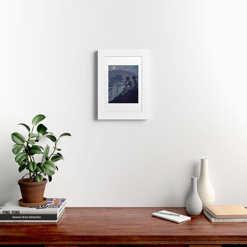 "Give me nights perfectly quiet... and I looking up at the stars" (Margaret C Cook, Leaves of Grass) Framed Art Print