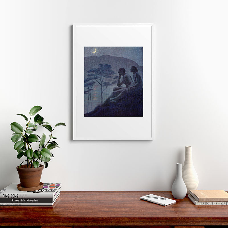 "Give me nights perfectly quiet... and I looking up at the stars" (Margaret C Cook, Leaves of Grass) Framed Art Print