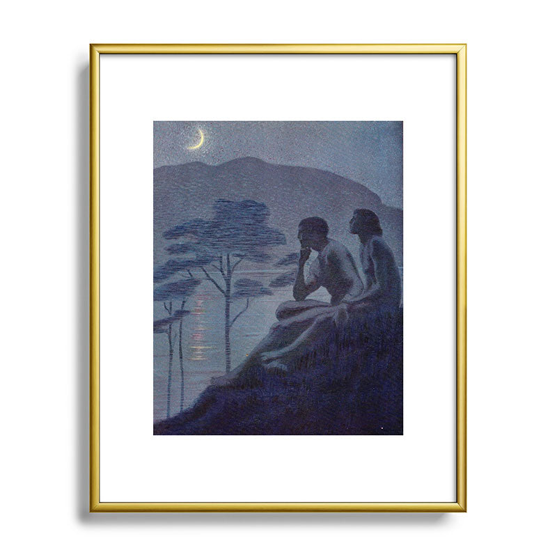 "Give me nights perfectly quiet... and I looking up at the stars" (Margaret C Cook, Leaves of Grass) Framed Art Print