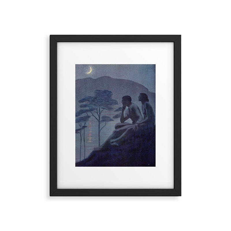 "Give me nights perfectly quiet... and I looking up at the stars" (Margaret C Cook, Leaves of Grass) Framed Art Print
