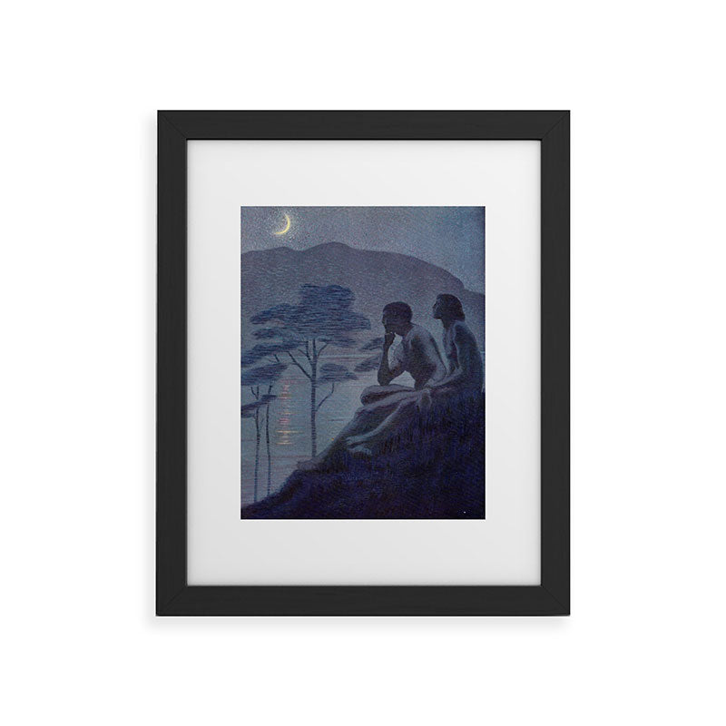 "Give me nights perfectly quiet... and I looking up at the stars" (Margaret C Cook, Leaves of Grass) Framed Art Print