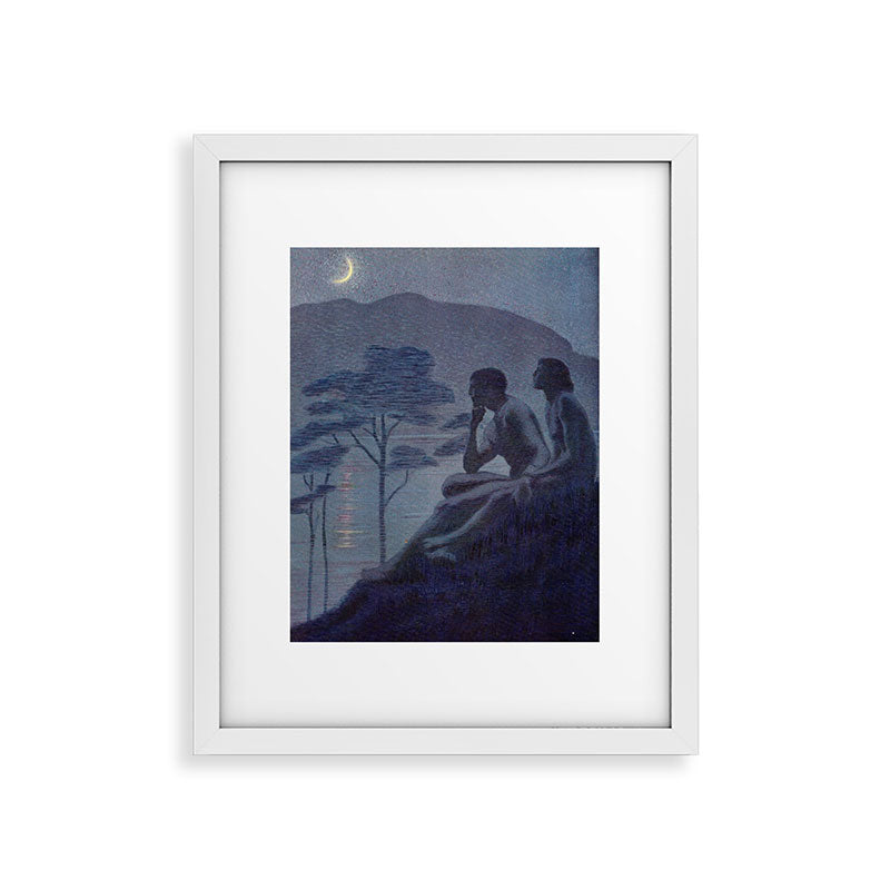 "Give me nights perfectly quiet... and I looking up at the stars" (Margaret C Cook, Leaves of Grass) Framed Art Print