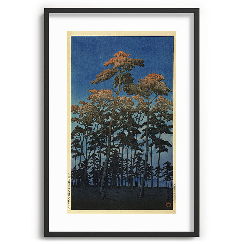 "Hikawa Park in Omiya" by Hasui Kawase, 1930 Framed Art Print