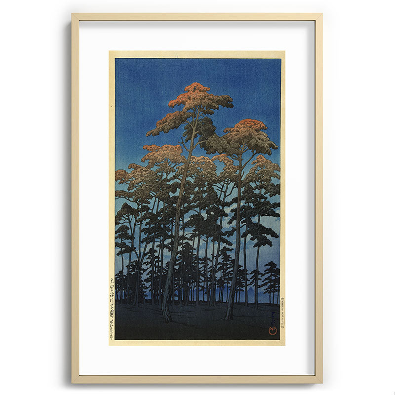 "Hikawa Park in Omiya" by Hasui Kawase, 1930 Framed Art Print