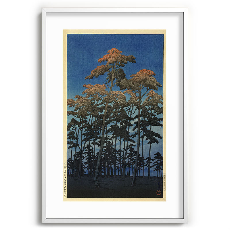 "Hikawa Park in Omiya" by Hasui Kawase, 1930 Framed Art Print