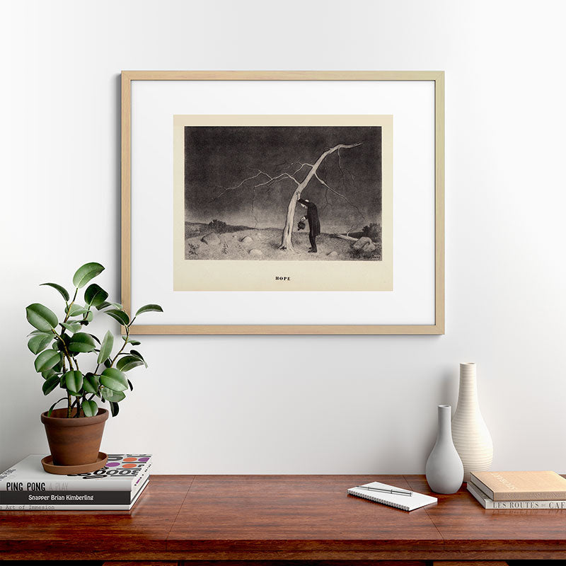 "Hope" from "Trees at Night" by Art Young Framed Art Print
