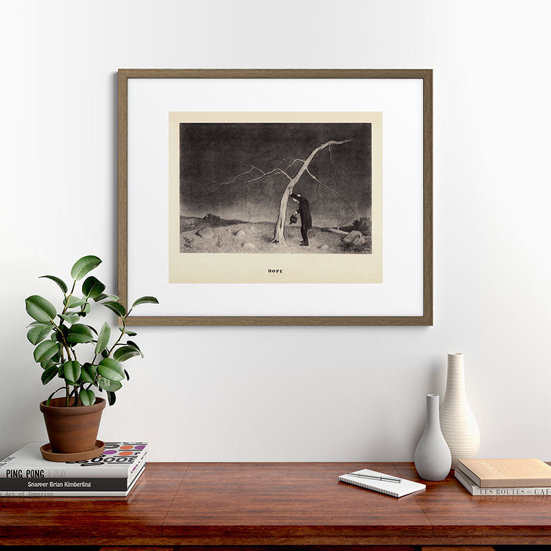 "Hope" from "Trees at Night" by Art Young Framed Art Print