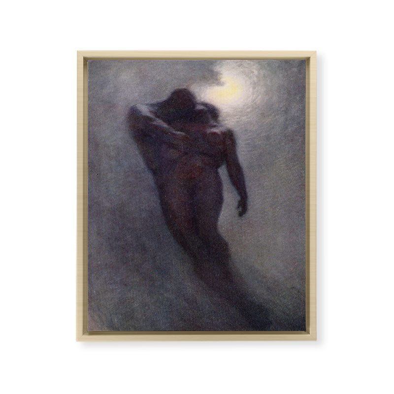 "How calm, how solemn it grows to ascend the atmosphere of lovers" (Margaret C. Cook, 1913) Framed Canvas Print