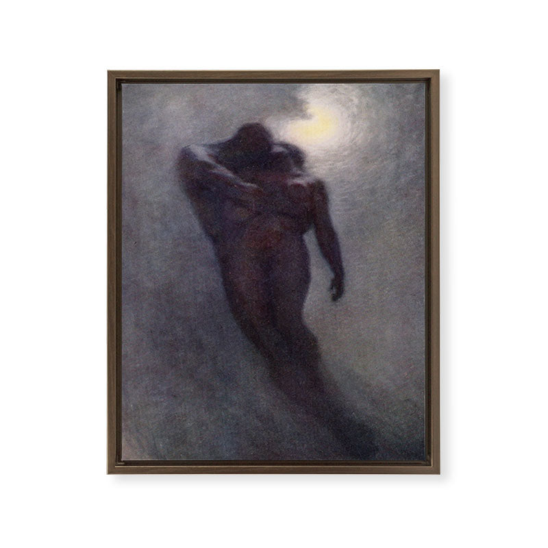 "How calm, how solemn it grows to ascend the atmosphere of lovers" (Margaret C. Cook, 1913) Framed Canvas Print