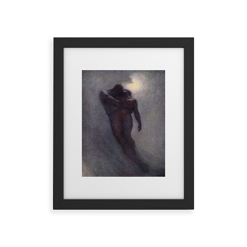 "How calm, how solemn it grows to ascend the atmosphere of lovers" (Margaret C. Cook, 1913) Framed Art Print