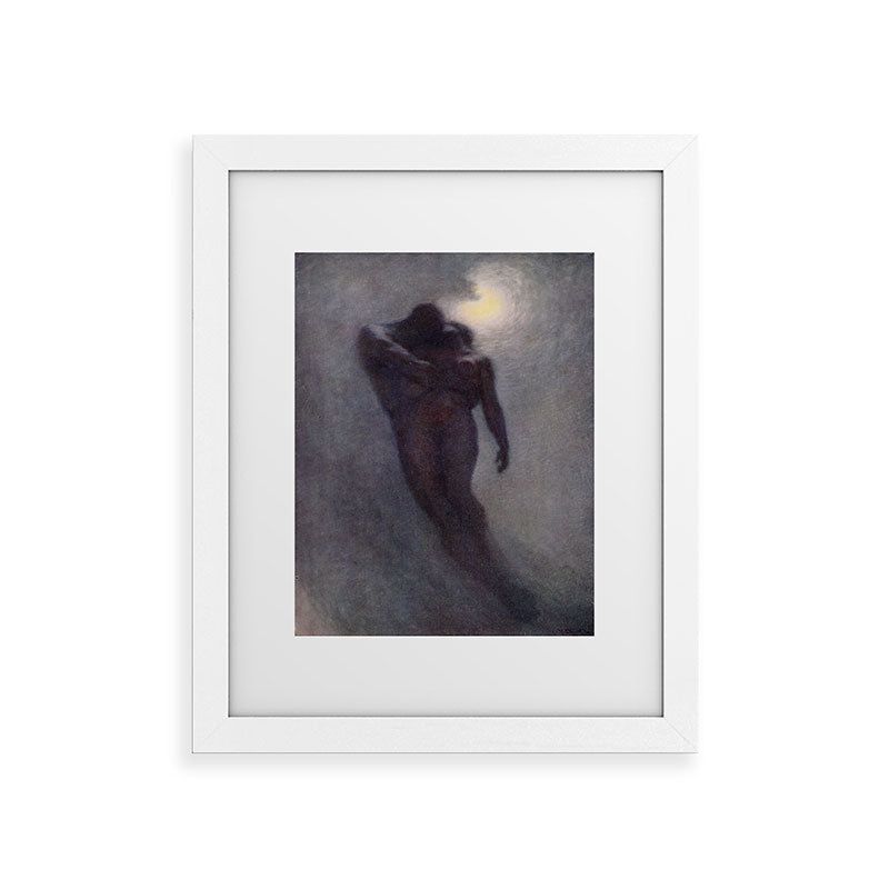"How calm, how solemn it grows to ascend the atmosphere of lovers" (Margaret C. Cook, 1913) Framed Art Print