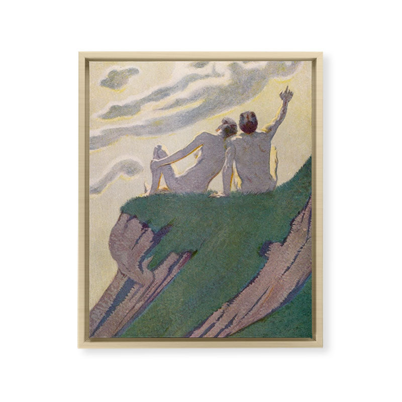 "I do not know what it is except that it is grand, and that it is happiness" (Margaret C Cook, 1913) Framed Canvas Print