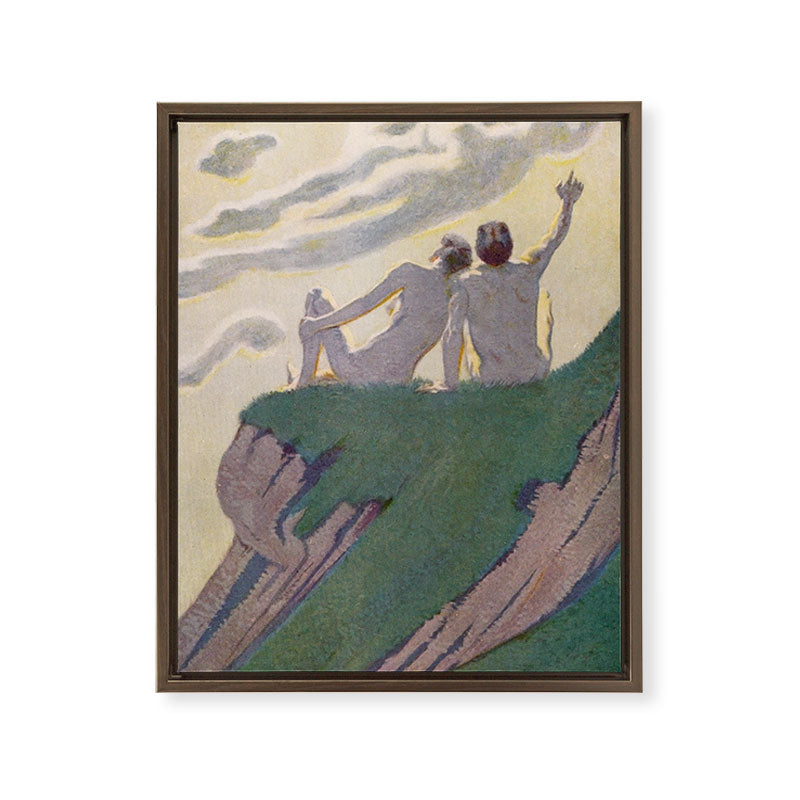 "I do not know what it is except that it is grand, and that it is happiness" (Margaret C Cook, 1913) Framed Canvas Print