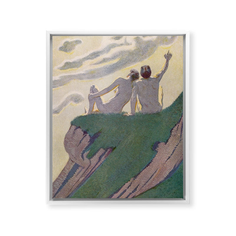 "I do not know what it is except that it is grand, and that it is happiness" (Margaret C Cook, 1913) Framed Canvas Print