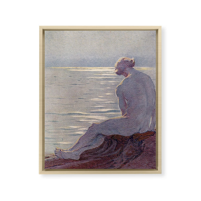 "I musing late in the autumn day" (Margaret C. Cook, Leaves of Grass, 1913) Framed Canvas Print